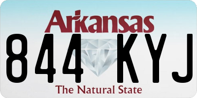 AR license plate 844KYJ