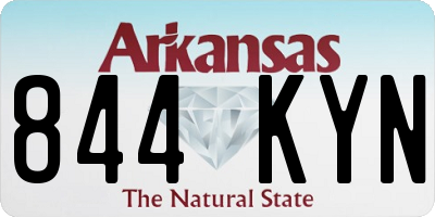 AR license plate 844KYN