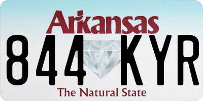 AR license plate 844KYR