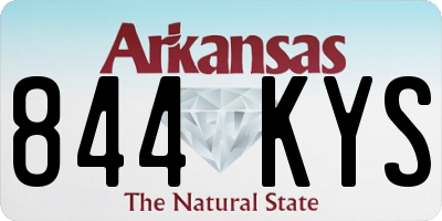 AR license plate 844KYS