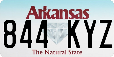 AR license plate 844KYZ