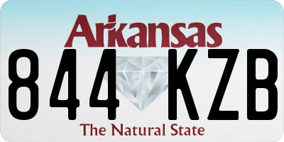 AR license plate 844KZB