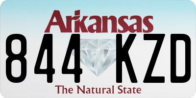 AR license plate 844KZD