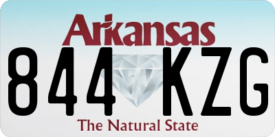 AR license plate 844KZG