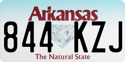 AR license plate 844KZJ