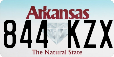 AR license plate 844KZX