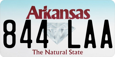 AR license plate 844LAA