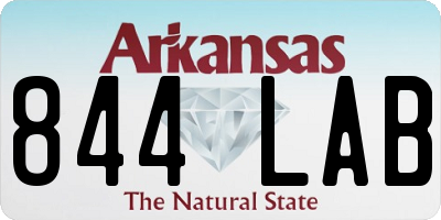 AR license plate 844LAB