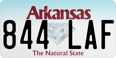 AR license plate 844LAF