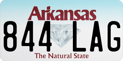 AR license plate 844LAG