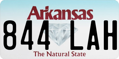 AR license plate 844LAH