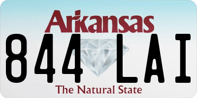 AR license plate 844LAI