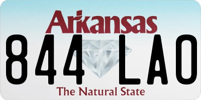 AR license plate 844LAO