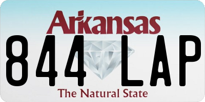 AR license plate 844LAP