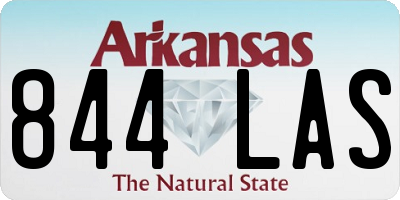 AR license plate 844LAS