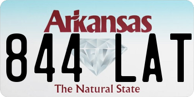 AR license plate 844LAT