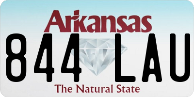 AR license plate 844LAU