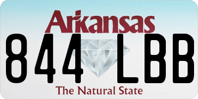 AR license plate 844LBB