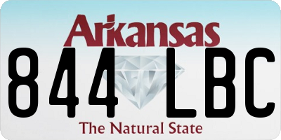 AR license plate 844LBC