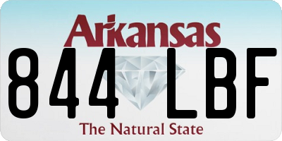 AR license plate 844LBF