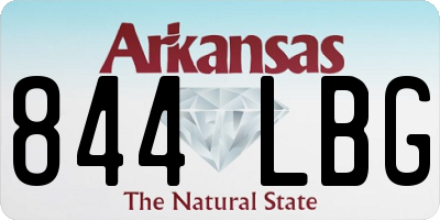 AR license plate 844LBG