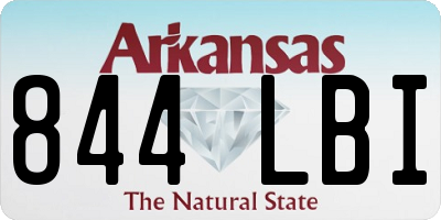AR license plate 844LBI