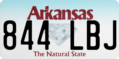 AR license plate 844LBJ