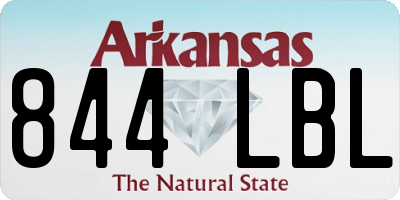 AR license plate 844LBL