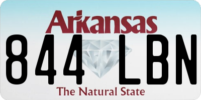 AR license plate 844LBN