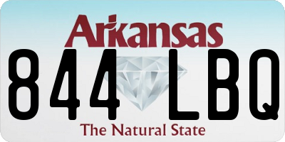 AR license plate 844LBQ