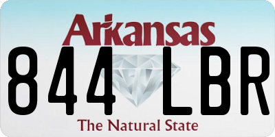 AR license plate 844LBR