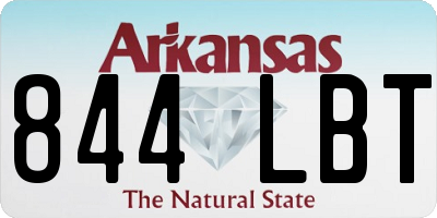 AR license plate 844LBT