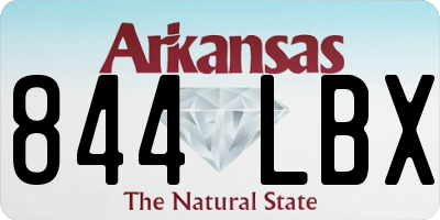 AR license plate 844LBX