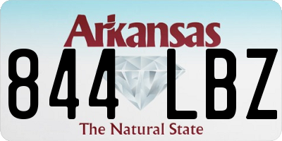 AR license plate 844LBZ