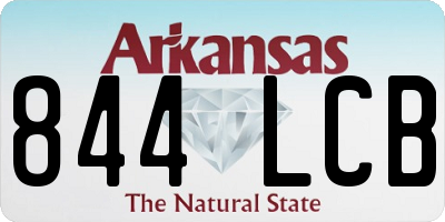 AR license plate 844LCB