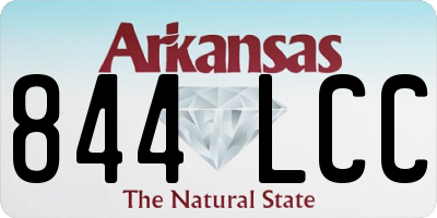 AR license plate 844LCC