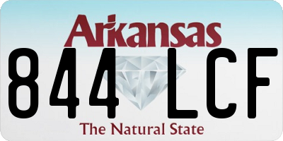 AR license plate 844LCF