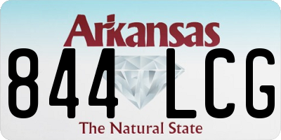 AR license plate 844LCG