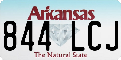 AR license plate 844LCJ