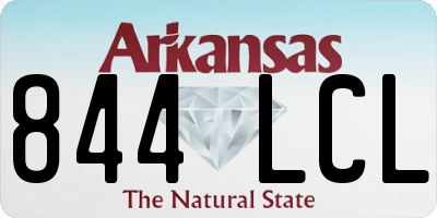 AR license plate 844LCL