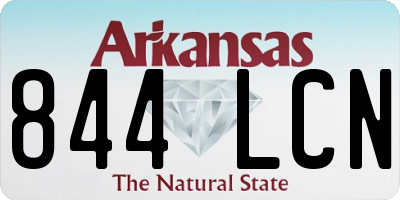 AR license plate 844LCN