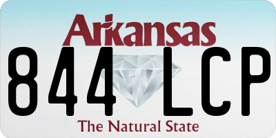 AR license plate 844LCP