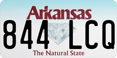 AR license plate 844LCQ