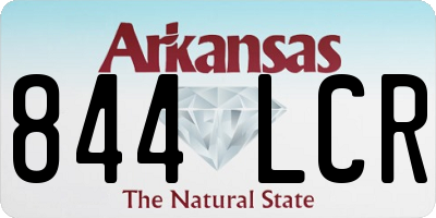 AR license plate 844LCR