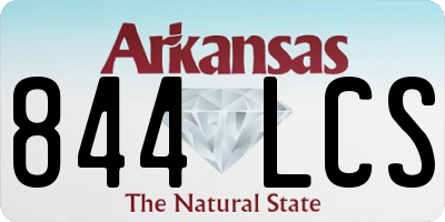 AR license plate 844LCS