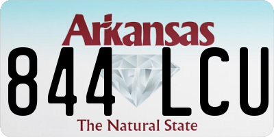 AR license plate 844LCU