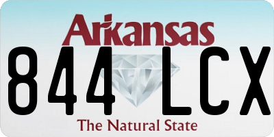 AR license plate 844LCX