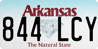 AR license plate 844LCY