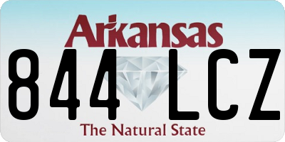 AR license plate 844LCZ
