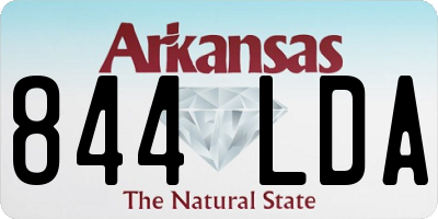 AR license plate 844LDA